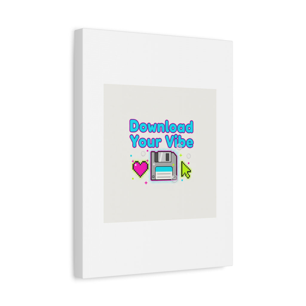 Download Your Vibe Canvas | Y2K Retro Tech, Pixel Floppy Disk Poster