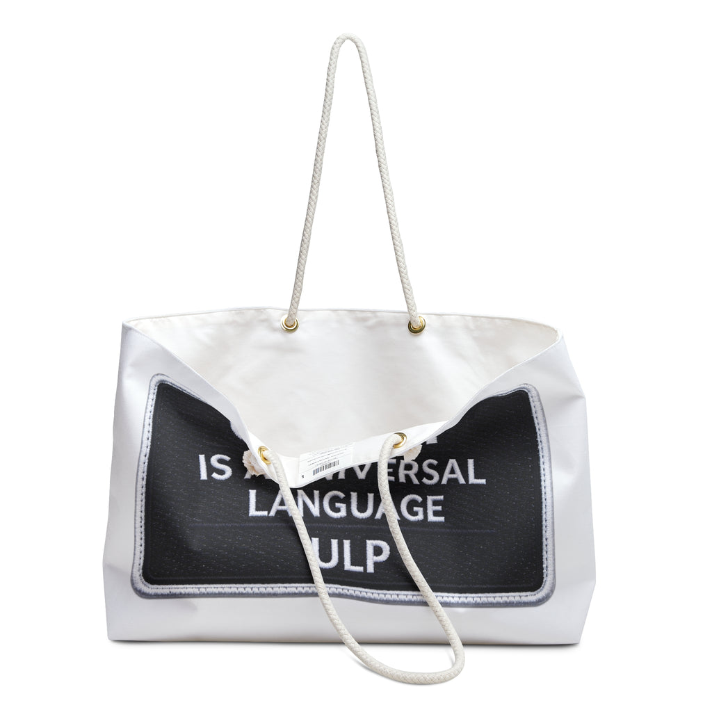 Unity Weekender Bag — "Unity Is A Universal Language" Canvas Travel Tote