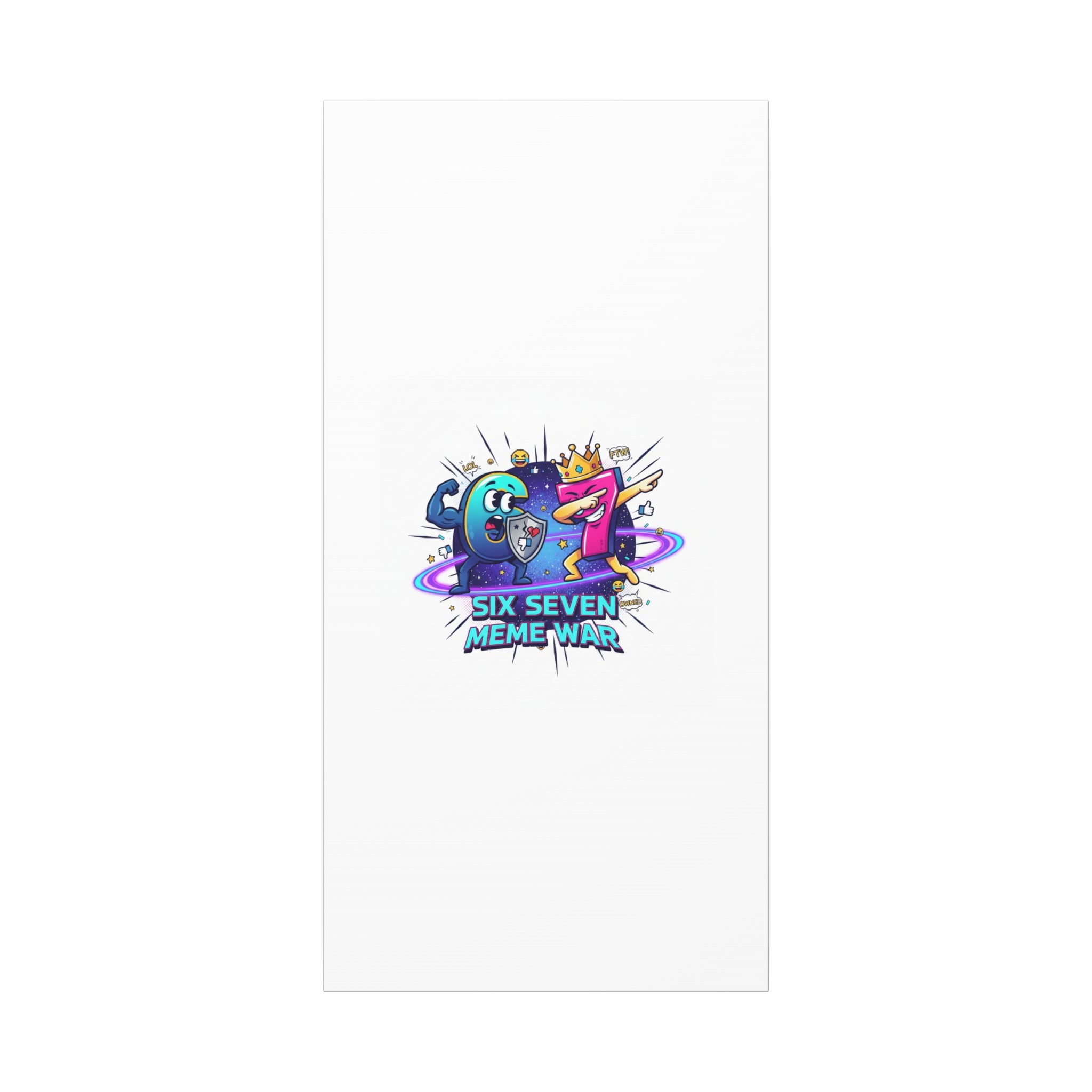 Six Seven Meme War Canvas | Legendary Internet Battle Art, Viral Culture Wall Decor