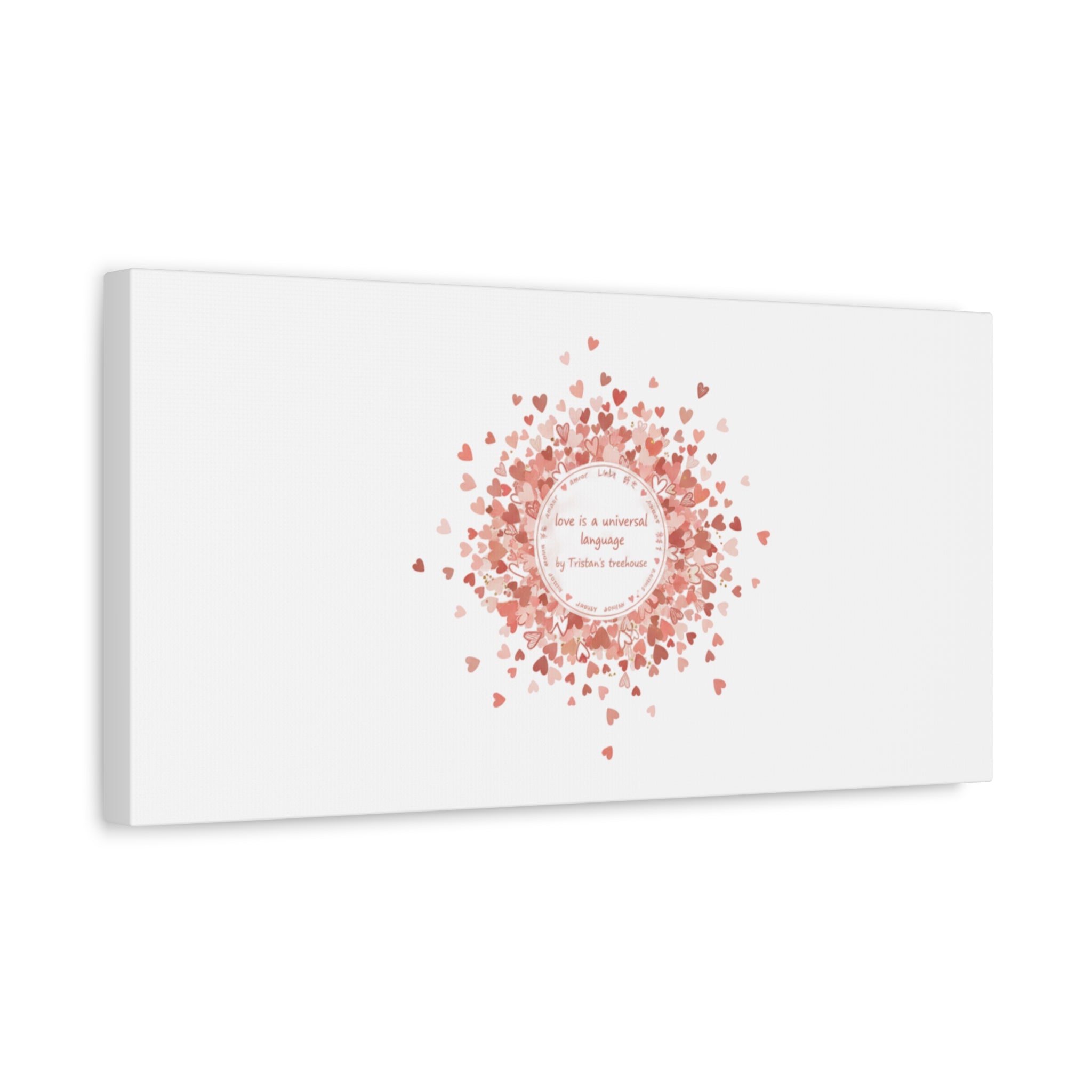 Tiny Heart Confetti Canvas | Matte Stretched Wall Art