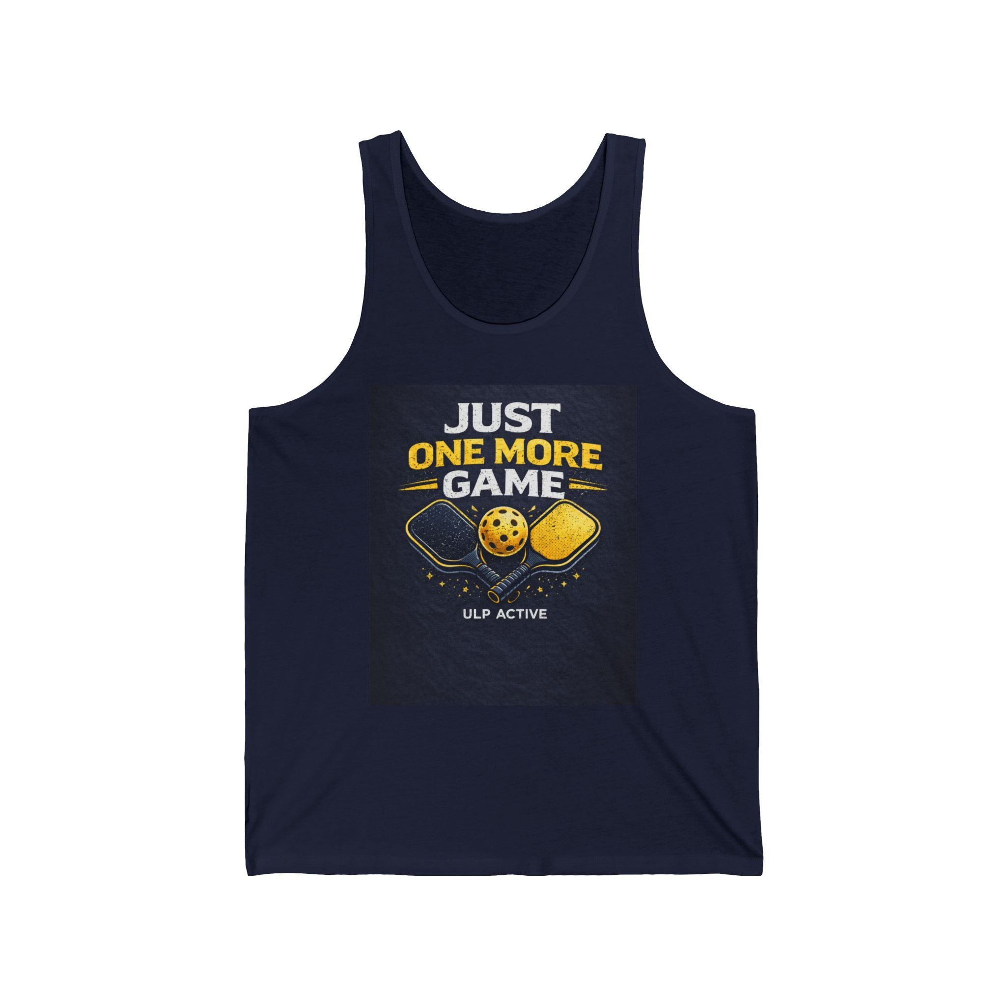 Pickleball Tank Top - "Just One More Game" Athletic Court Graphic