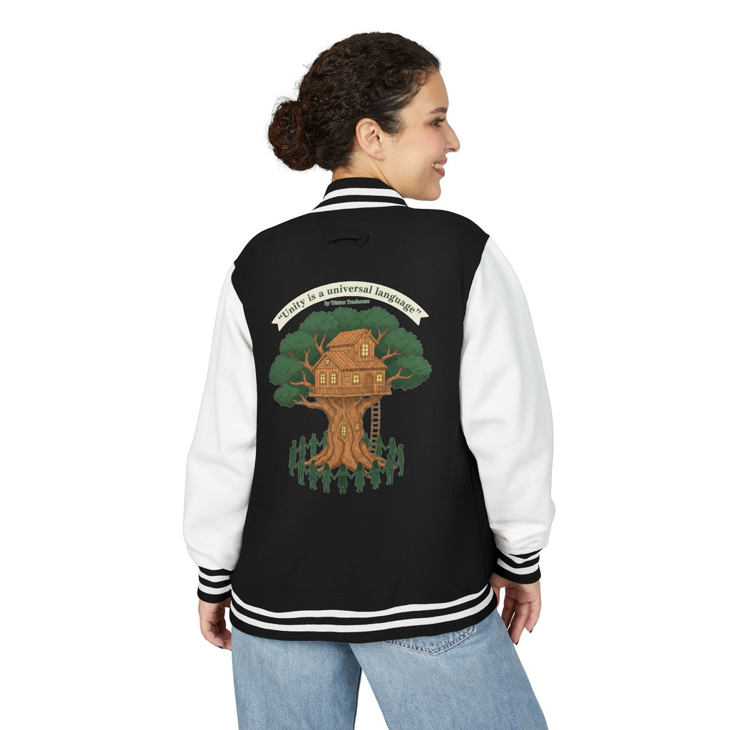 Letterman Jacket — Vintage Treehouse Design ("Family is a Universal Language")