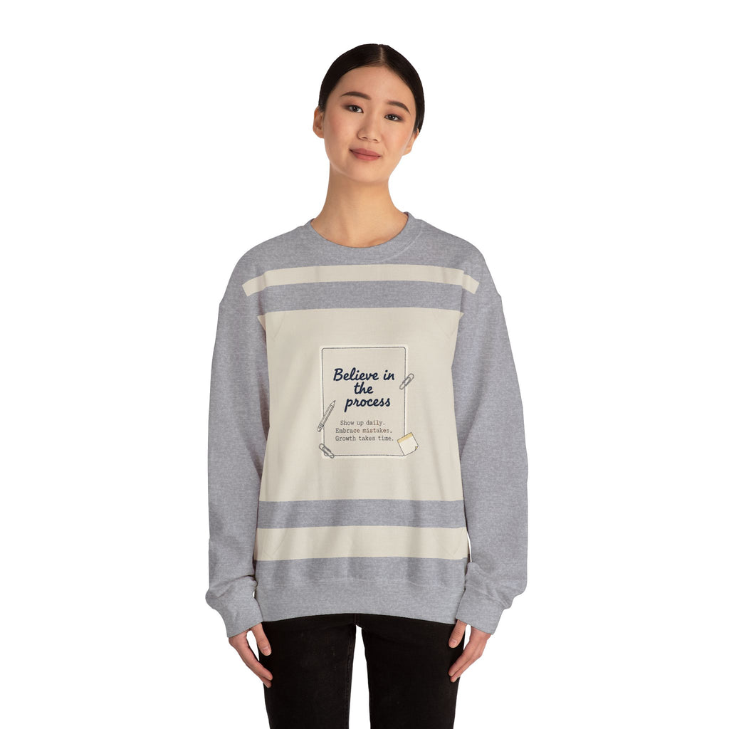 Believe in the Process Sweatshirt | note to self, post‑it note design