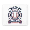 United by Baseball Canvas | Patriotic Baseball Graphic, Red White Blue Wall Art