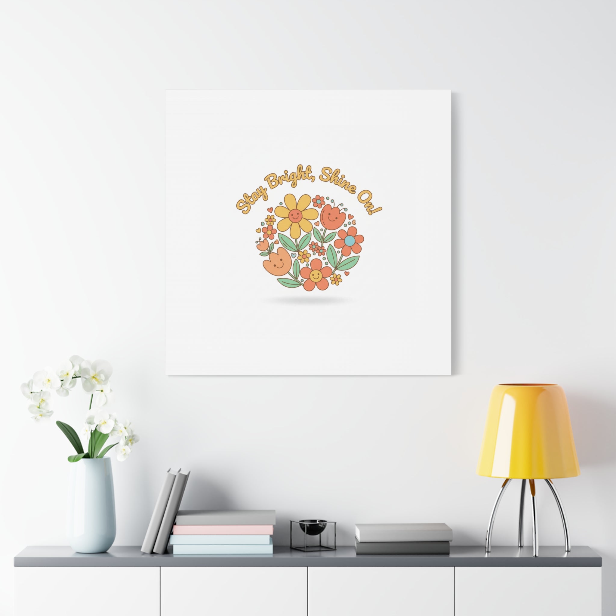 Stay Bright Shine On Canvas | Hopecore, Radical Optimism Wall Art
