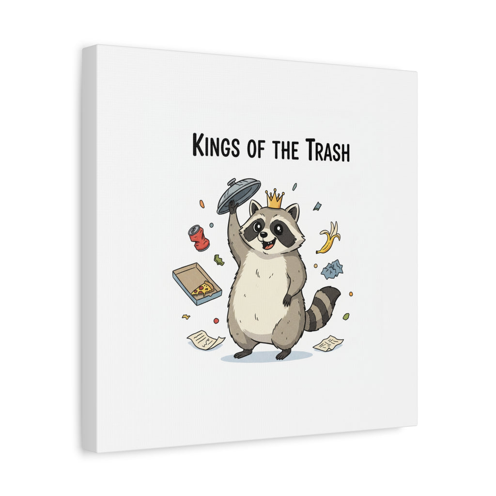 Kings of the Trash Canvas, Raccoon Doodle | Trash Panda, Goofy Critter Art