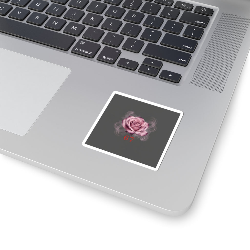 Moon Rose Kiss-Cut Stickers | Romantic Gothic Lite, soft goth floral
