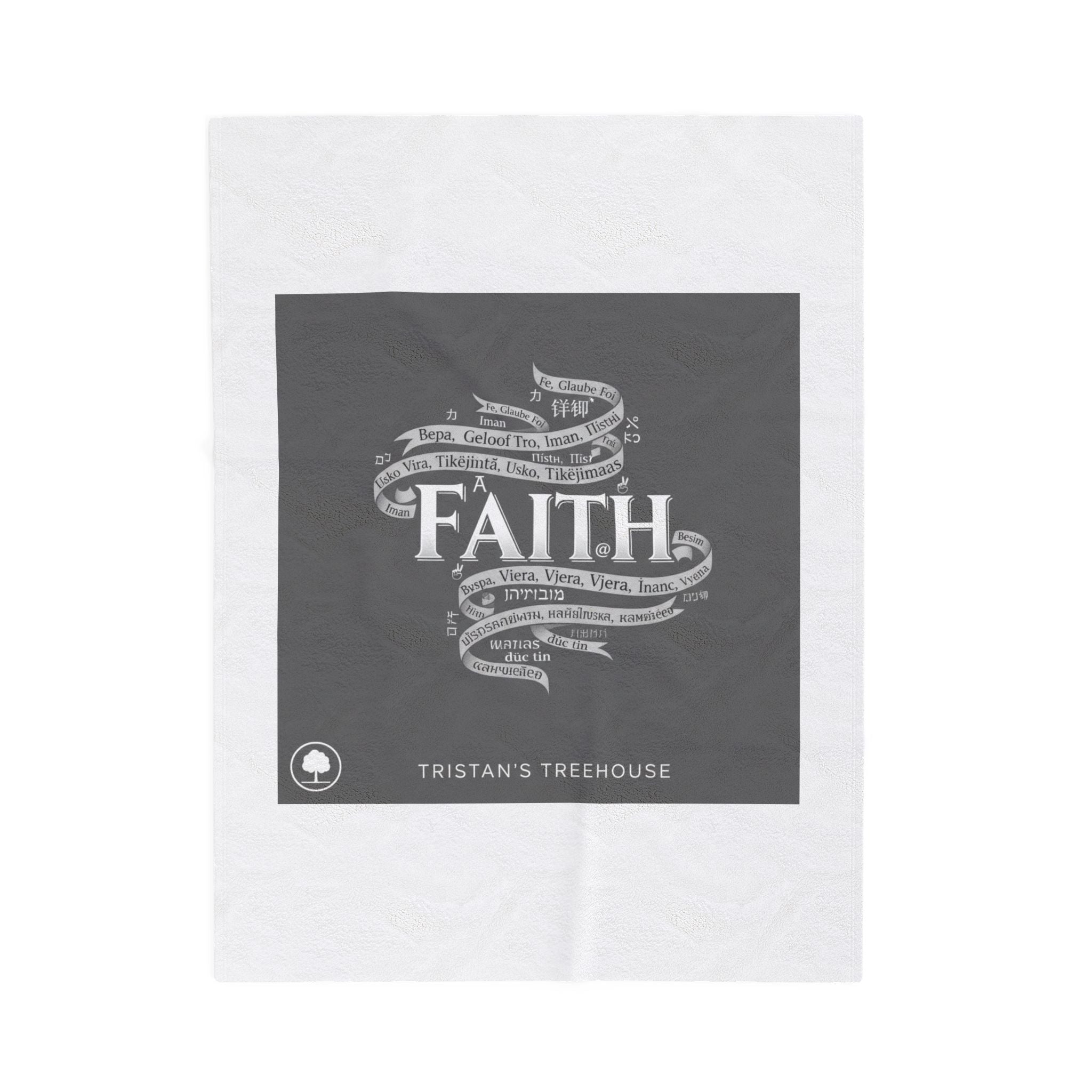 handwritten faith doodle blanket | velveteen plush blanket