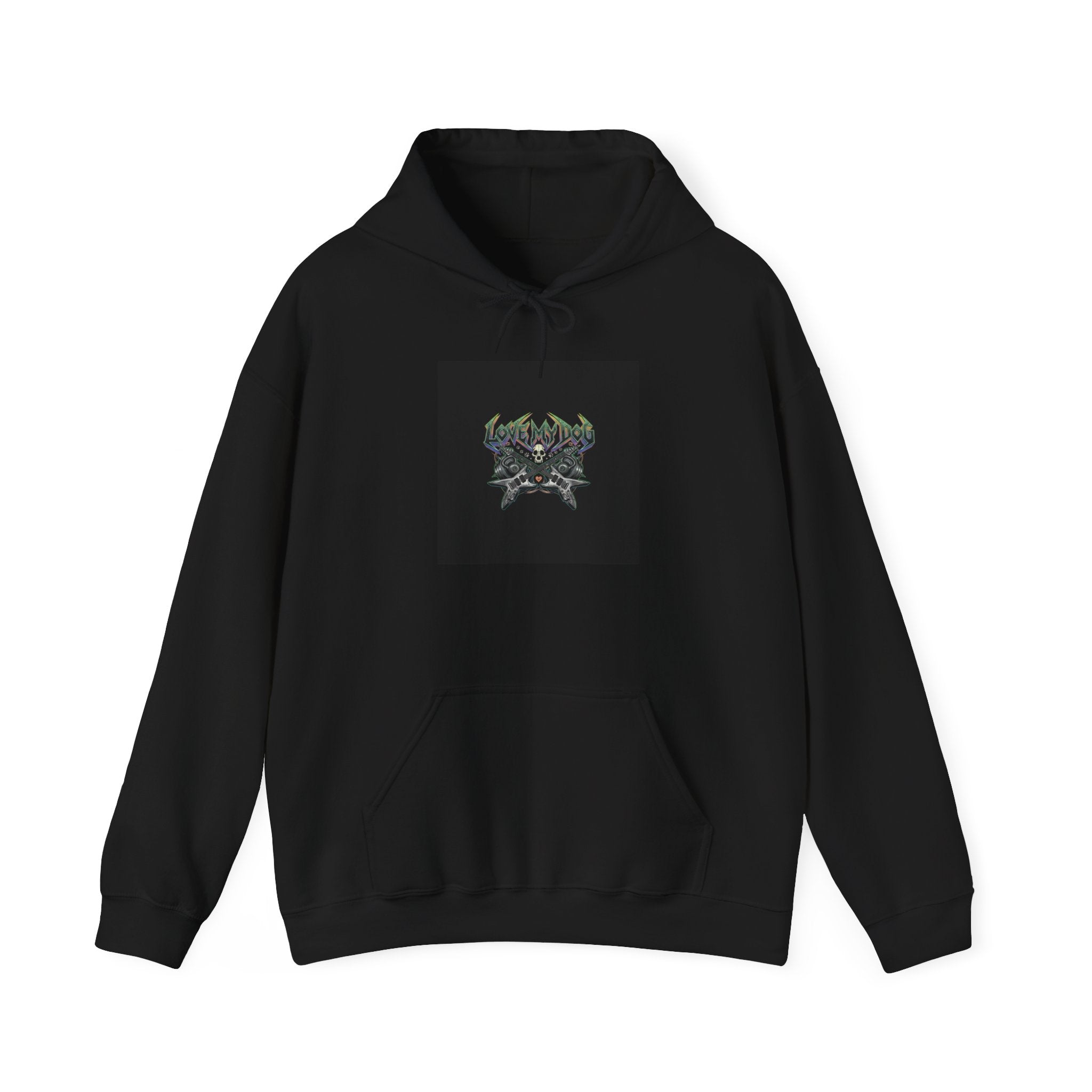 LOUD Self-Care, Metal Font Hoodie | gothic wellness quote, edgy self-care merch