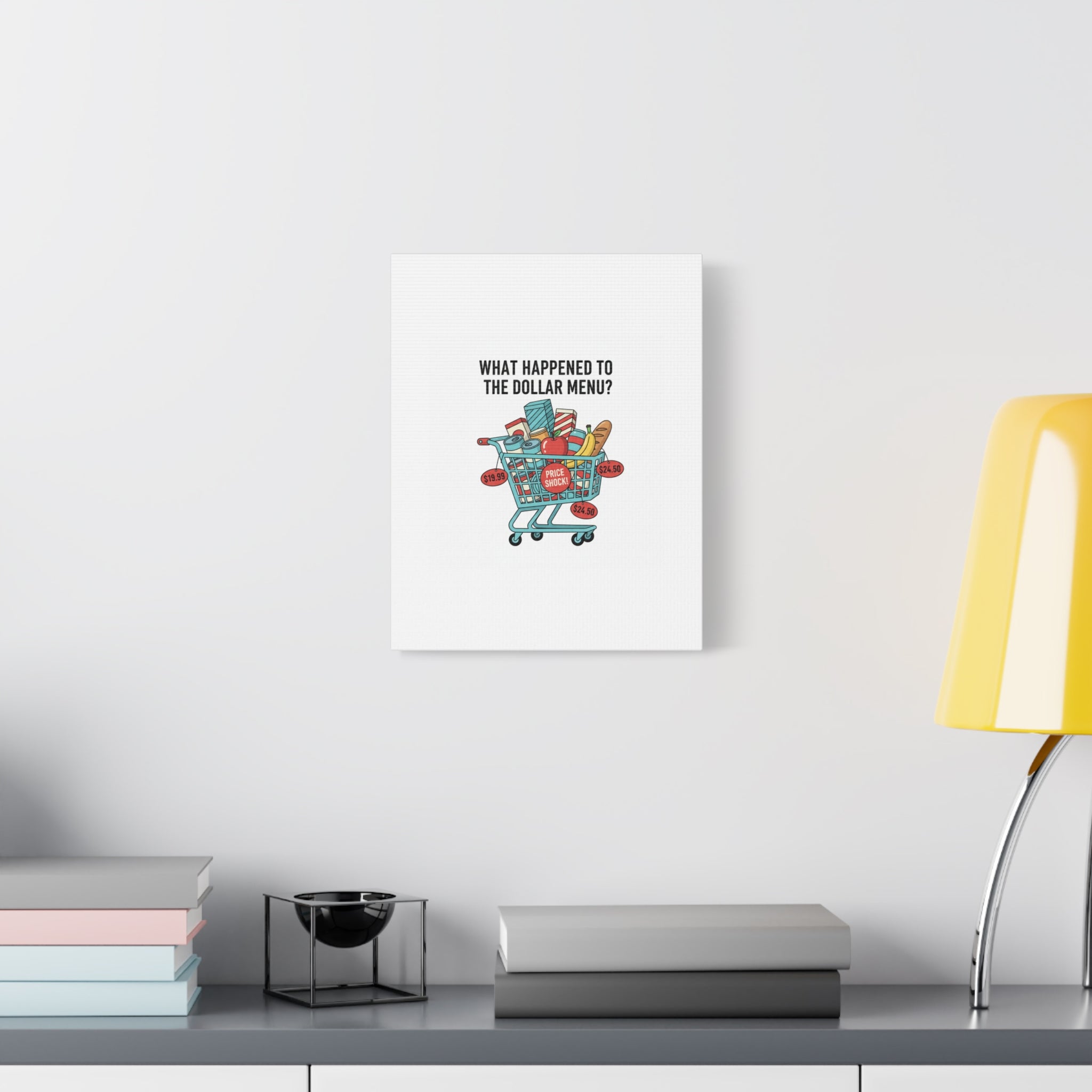 What Happened to the Dollar Menu? Canvas | Grocery Prices Meme, Price Shock Wall Art