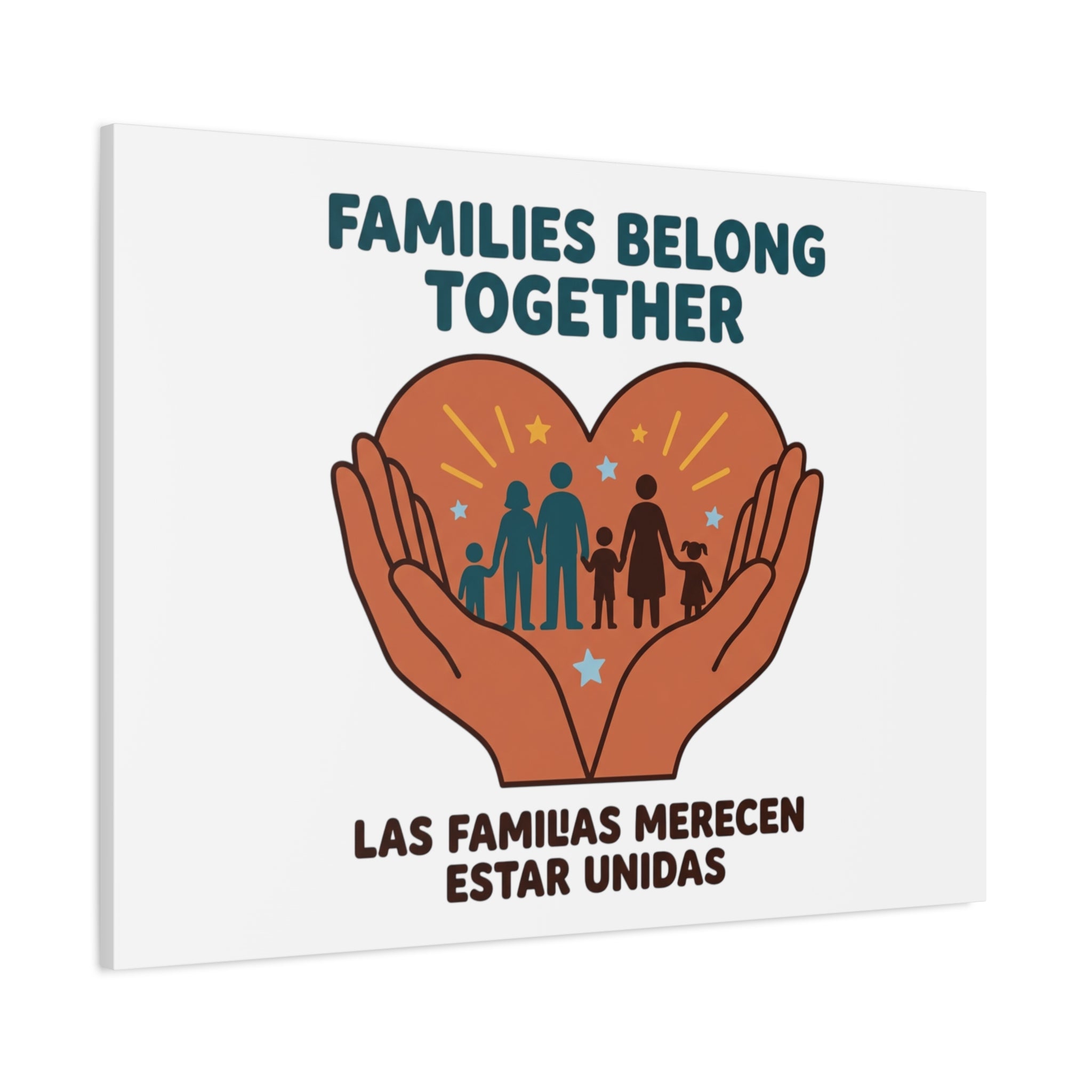 Families Belong Together Canvas | Family Unity, Bilingual Solidarity