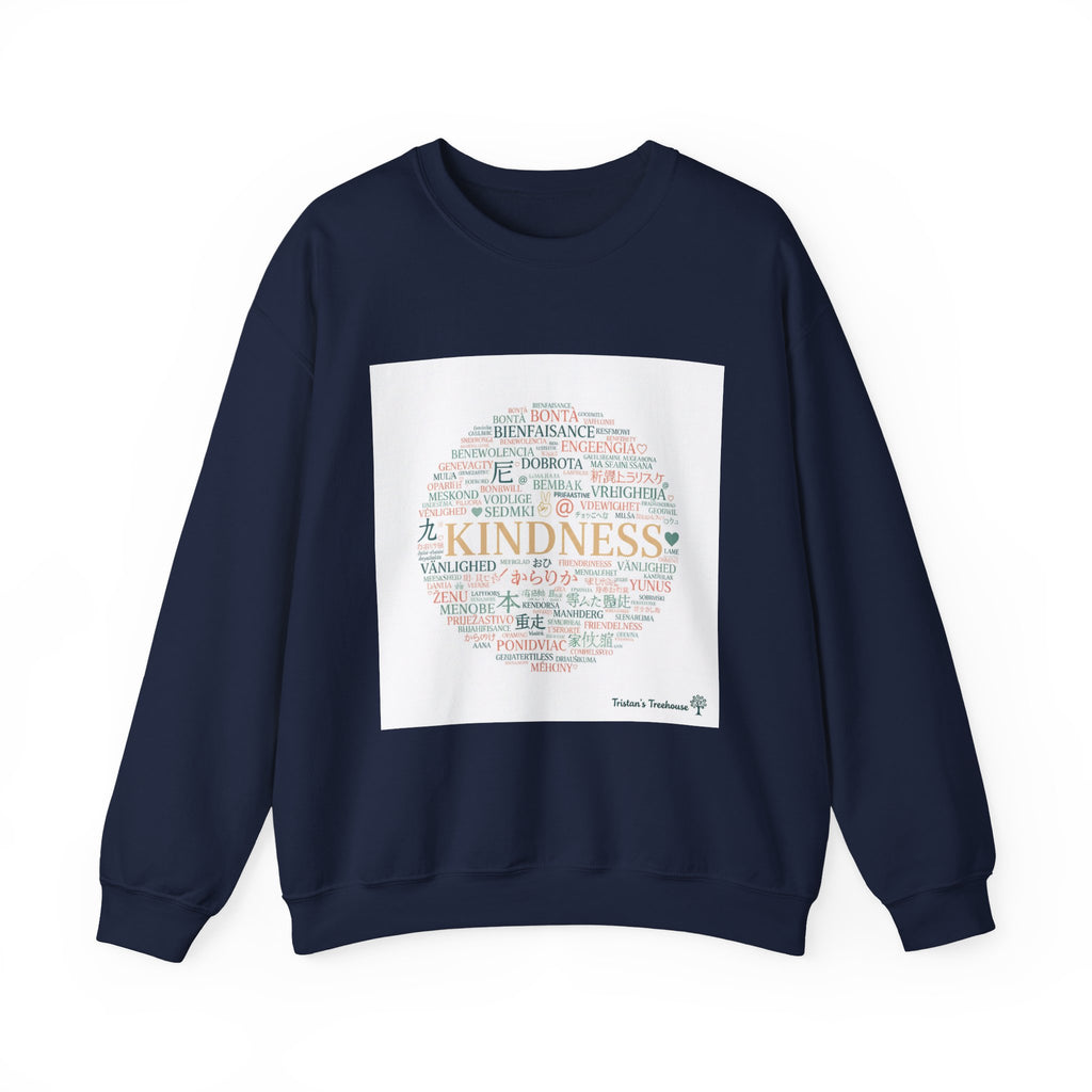 Kindness word circle Sweatshirt | Fresh-Start minimalism, reset mode apparel