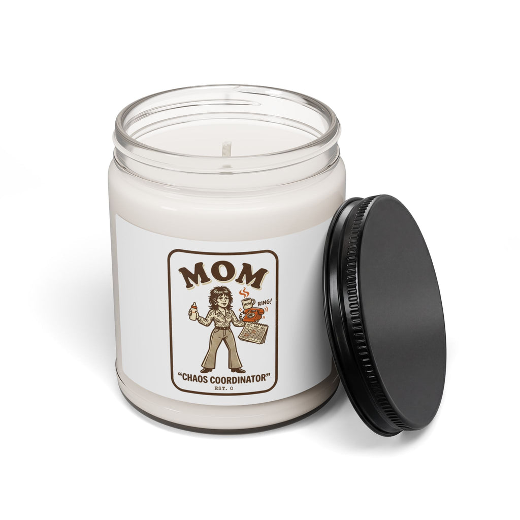 Mom Chaos Coordinator Scented Soy Candle — Funny Mother’s Day Gift (9oz)