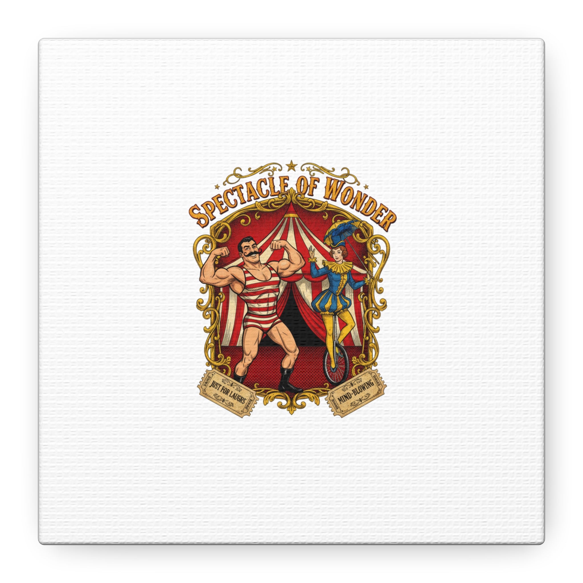 Spectacle of Wonder Circus Art Print, Canvas | Vintage Carnival Design