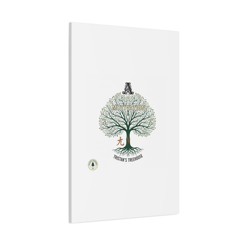 Handwritten Doodle Tree Canvas | Matte Stretched Wall Art