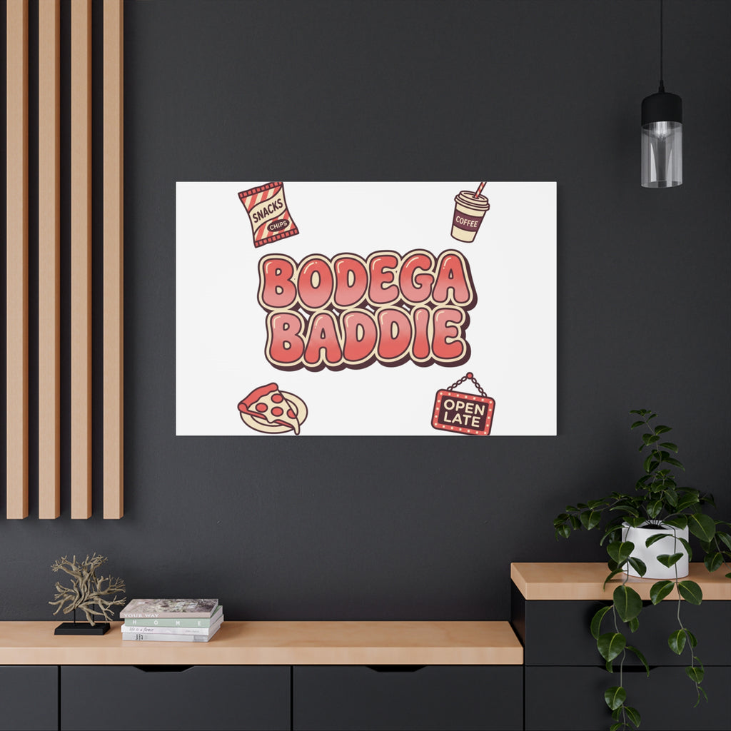 Bodega Baddie Matte Canvas, Stretched | NYC Y2K Corner Store Vibes
