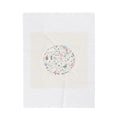 Whimsical Hand-Drawn Doodle Circle Blanket | Sketch Art Velveteen Plush