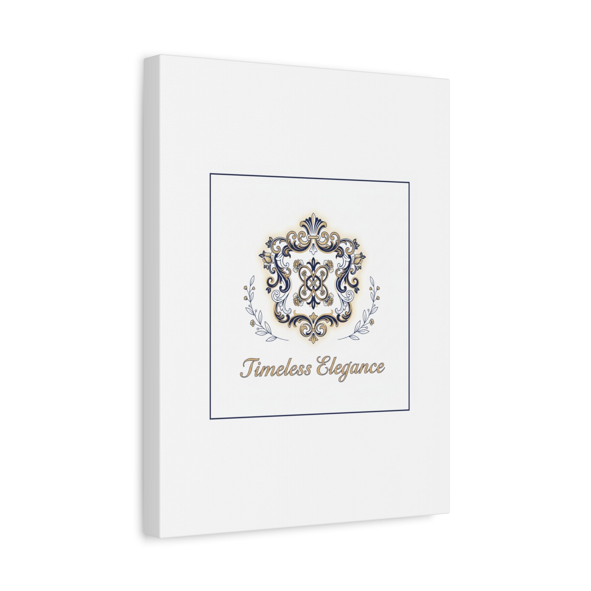 Ornate Brooch Emblem Canvas | Vintage Formalwear Accents, Baroque Print