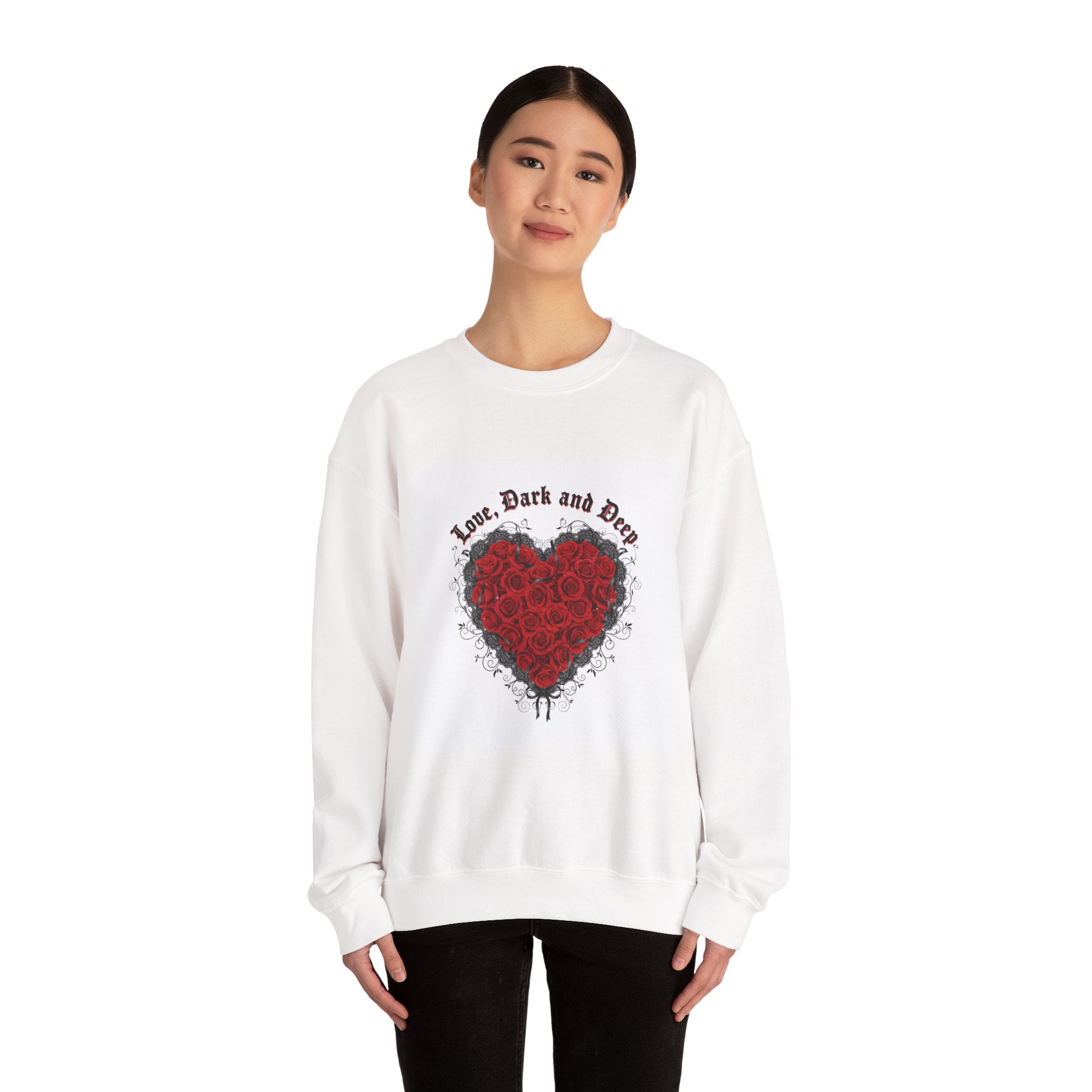 Gothic Rose Heart sweatshirt | New Romantic, 80s nostalgia