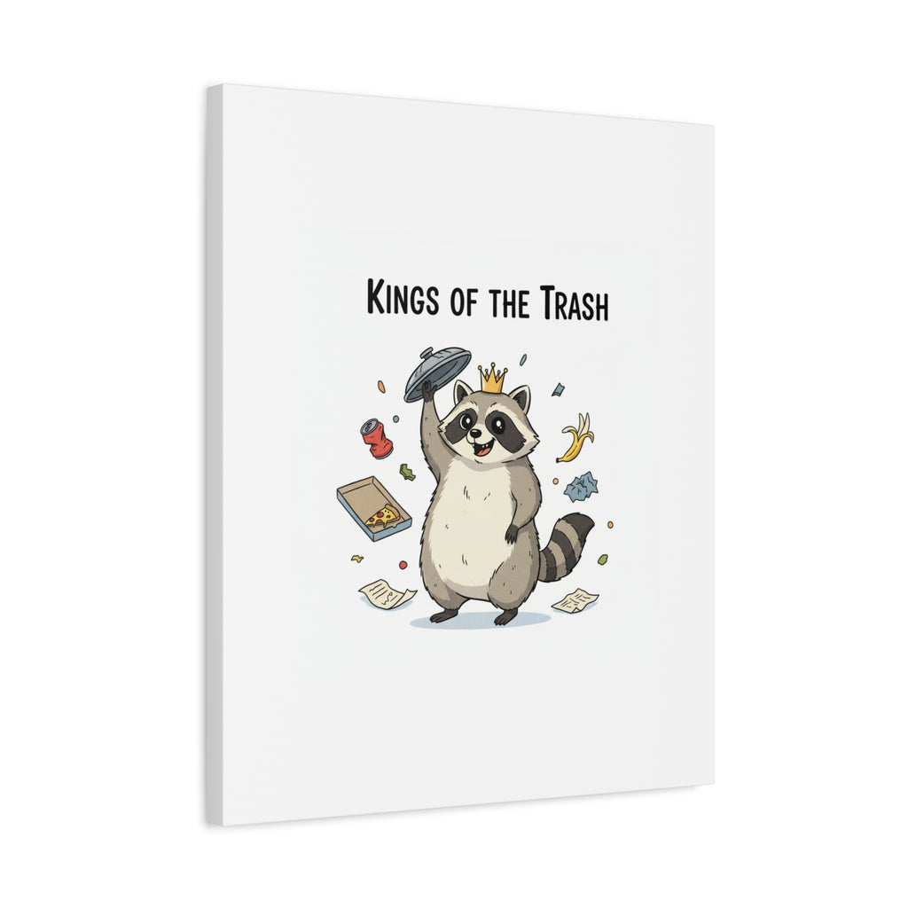 Kings of the Trash Canvas, Raccoon Doodle | Trash Panda, Goofy Critter Art