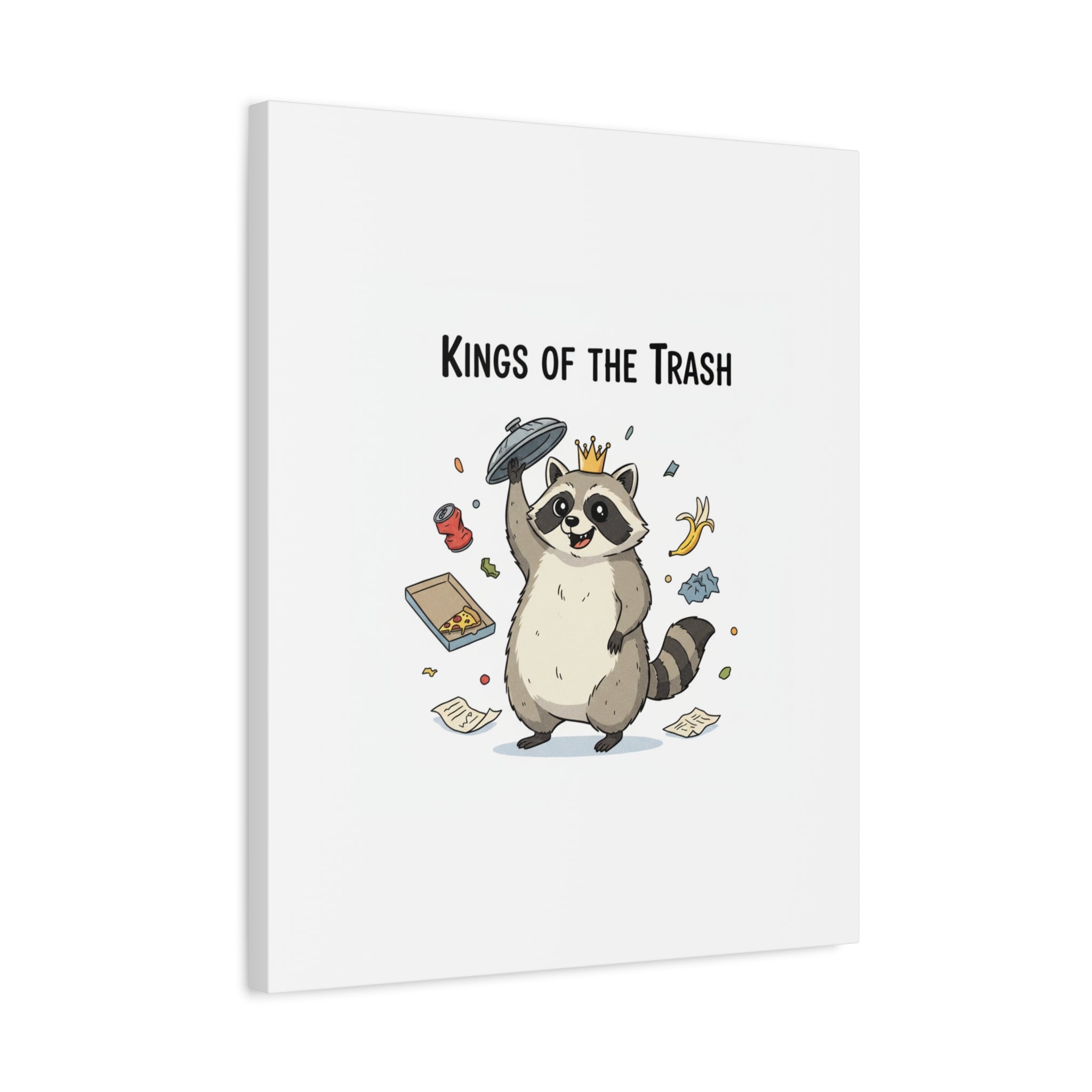 Kings of the Trash Canvas, Raccoon Doodle | Trash Panda, Goofy Critter Art