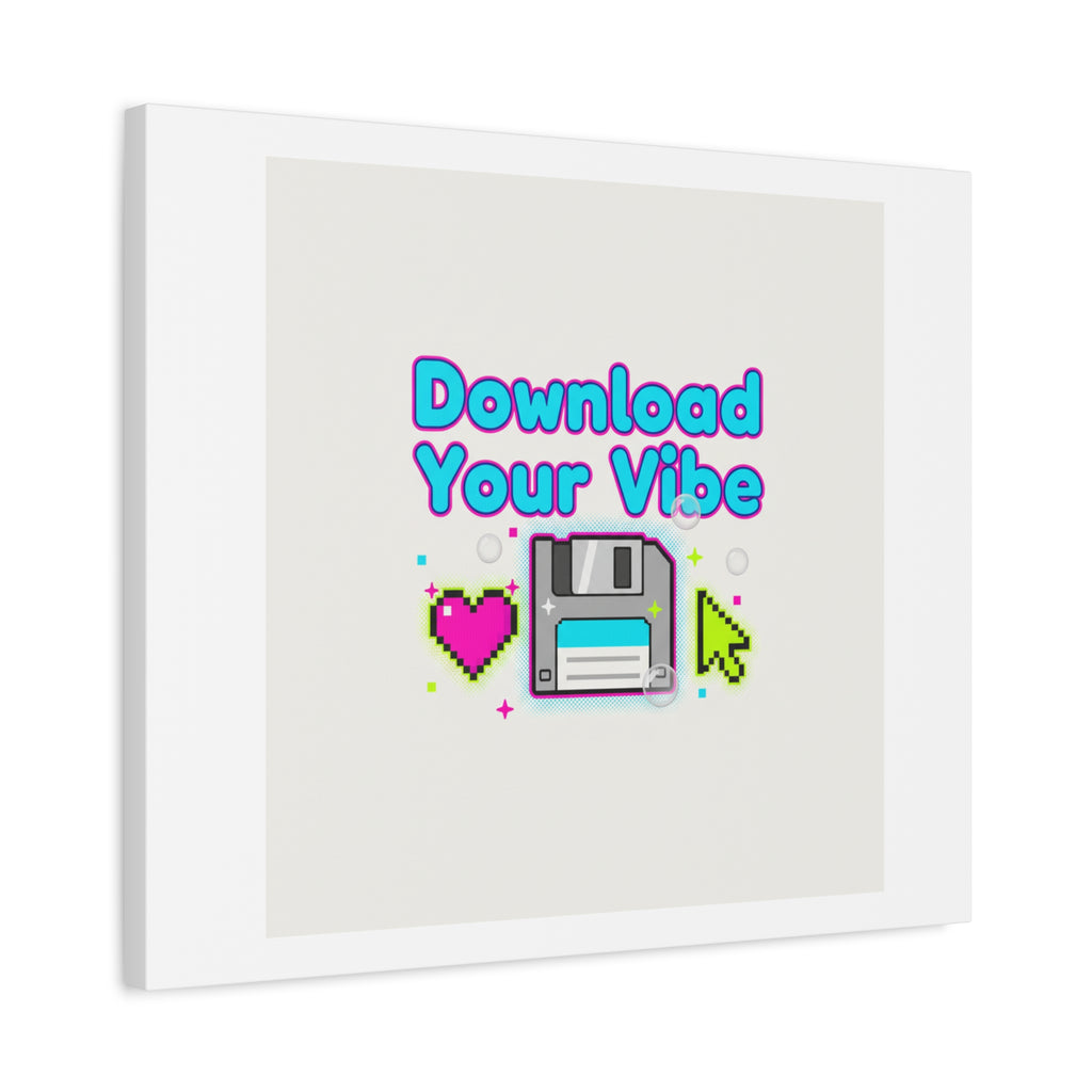 Download Your Vibe Canvas | Y2K Retro Tech, Pixel Floppy Disk Poster