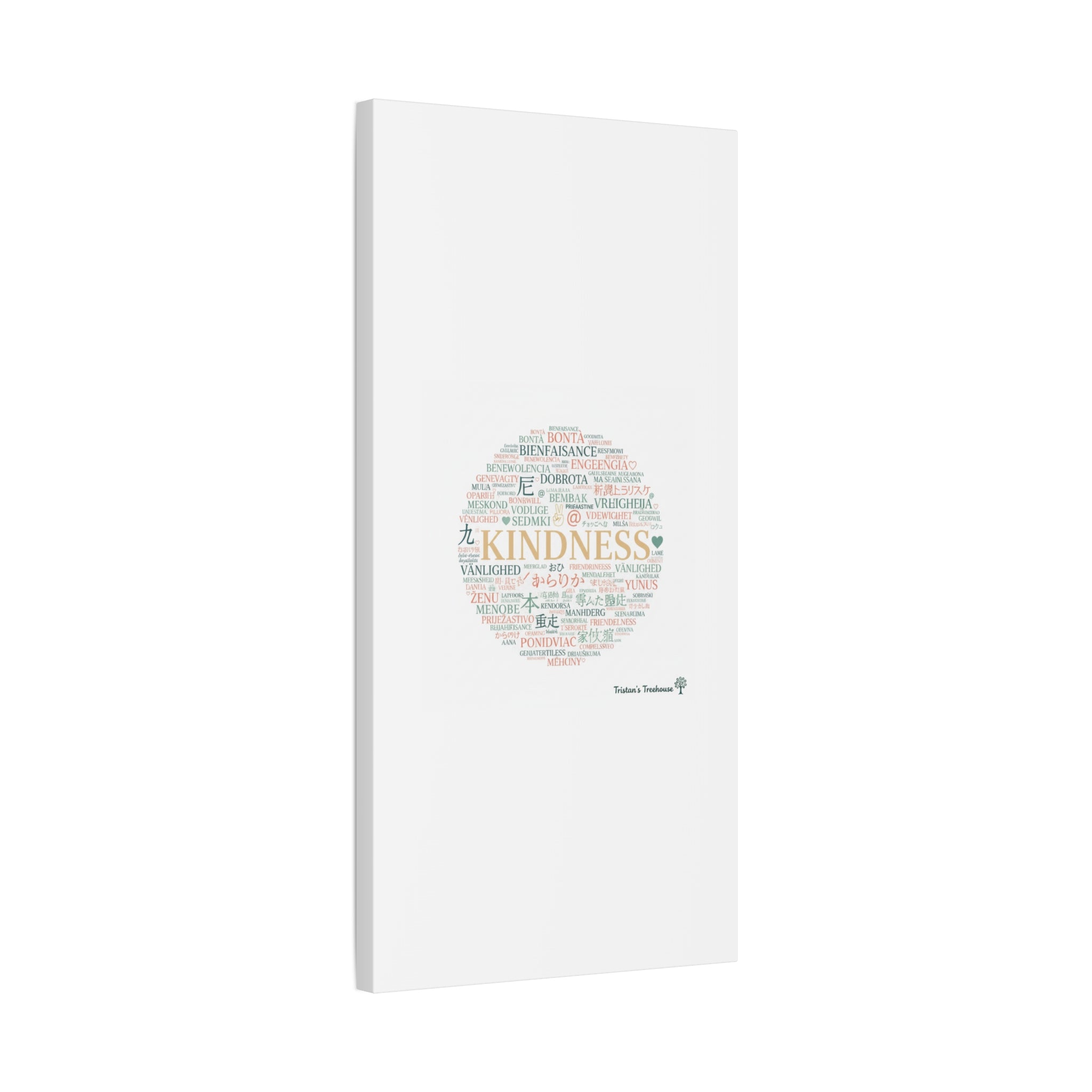 Kindness Word Cloud Canvas | Fresh Start Minimalist Wall Art