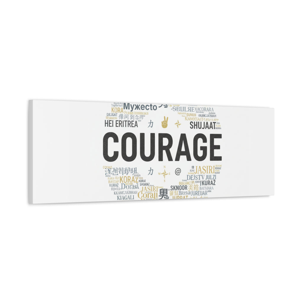Courage Word Cloud Canvas | Fresh-Start Minimalism art print