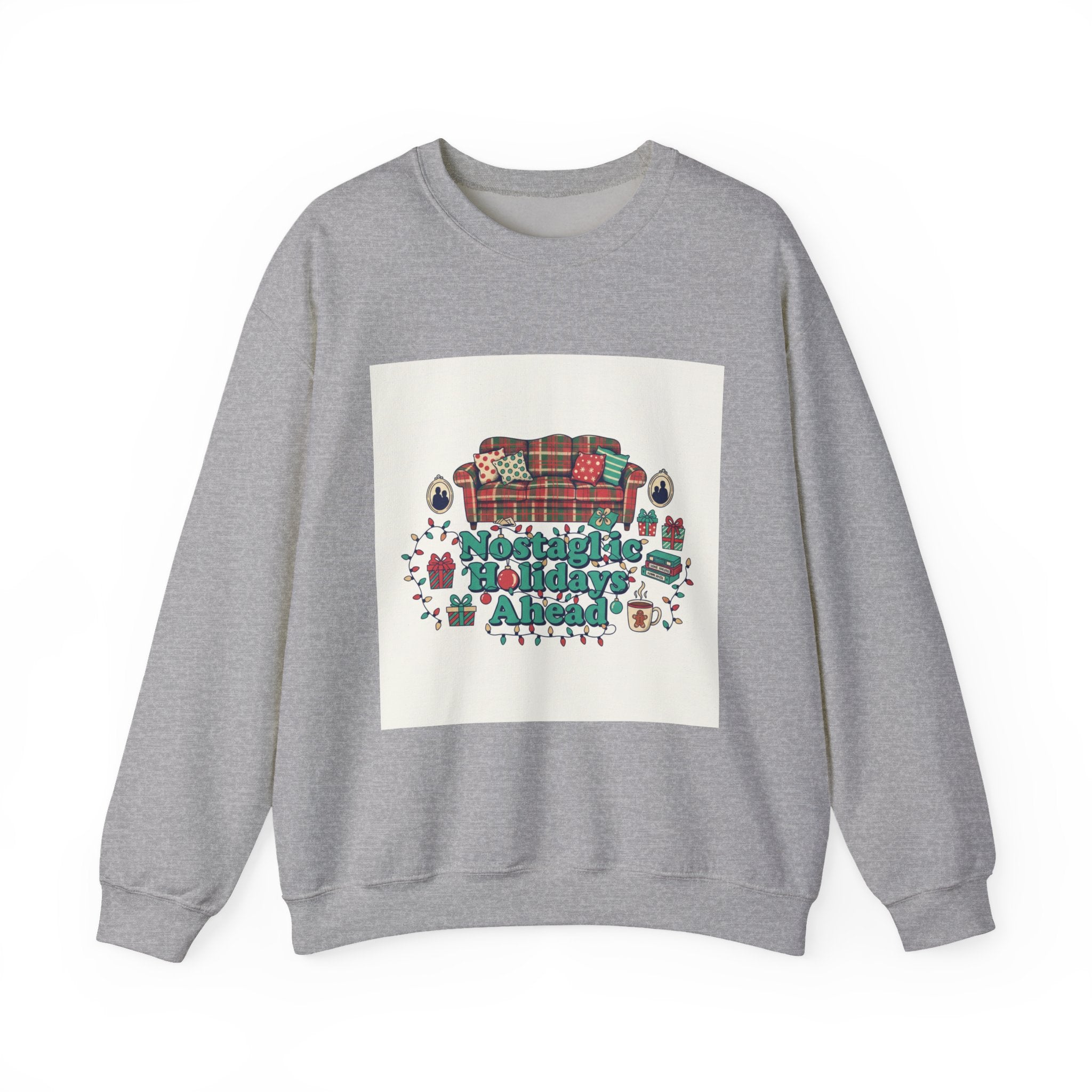Nostalgia Is Coming Crewneck Sweatshirt, vintage holiday print | retro Christmas decor