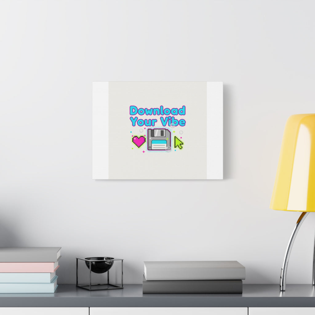 Download Your Vibe Canvas | Y2K Retro Tech, Pixel Floppy Disk Poster