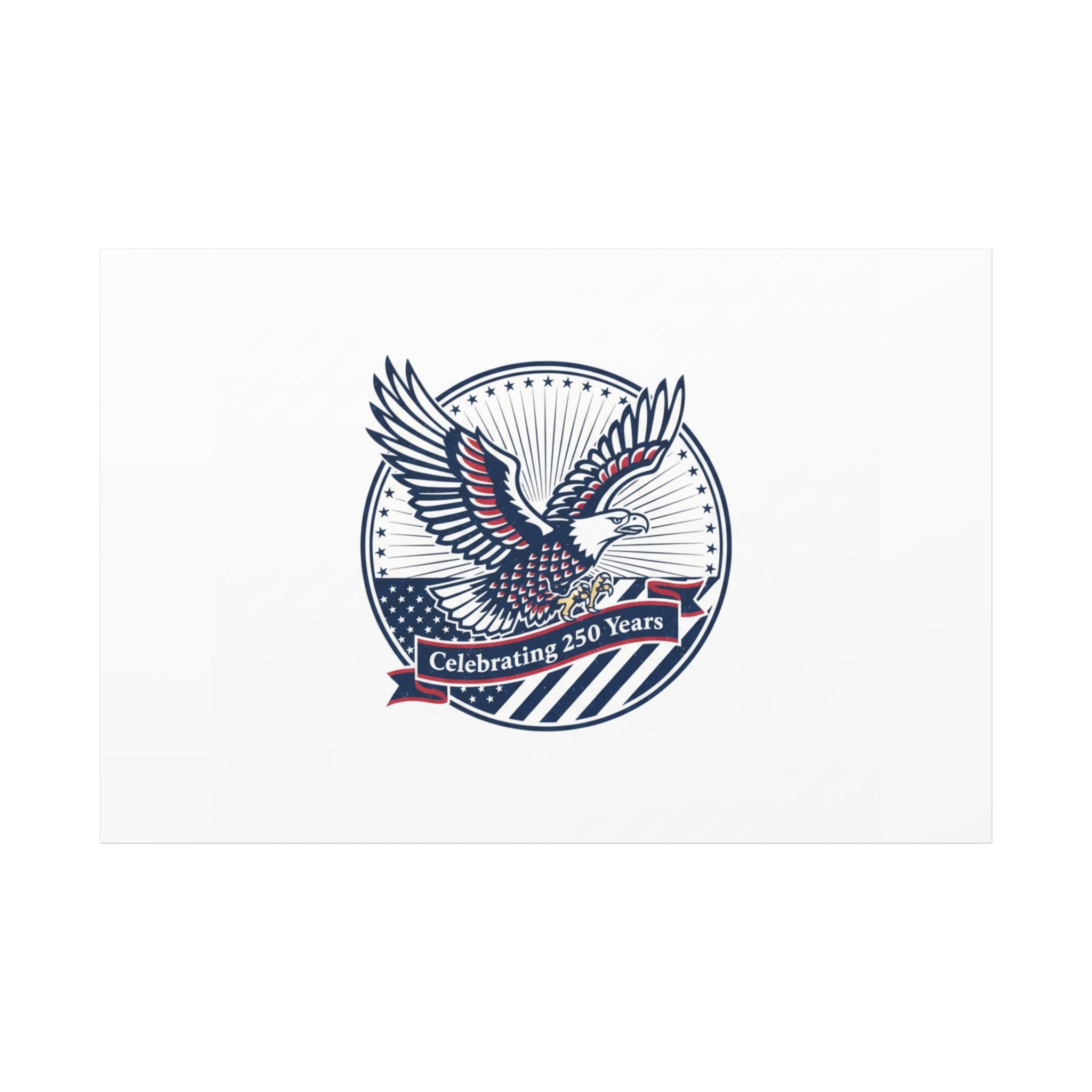 250th Anniversary Eagle Emblem Canvas | Semiquincentennial Americana