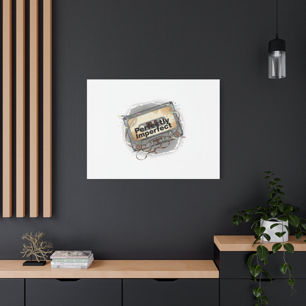 Perfectly Imperfect Cassette, Canvas Print | Analog Error, glitch art static