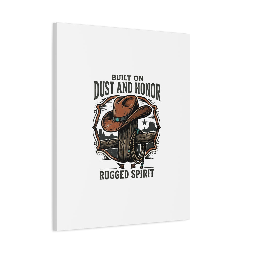 Built on Dust and Honor Canvas | Western cowboy, vintage Americana