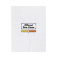 Official Fun Zone Velveteen Plush Blanket | Office Sign Parody, Workplace Humor