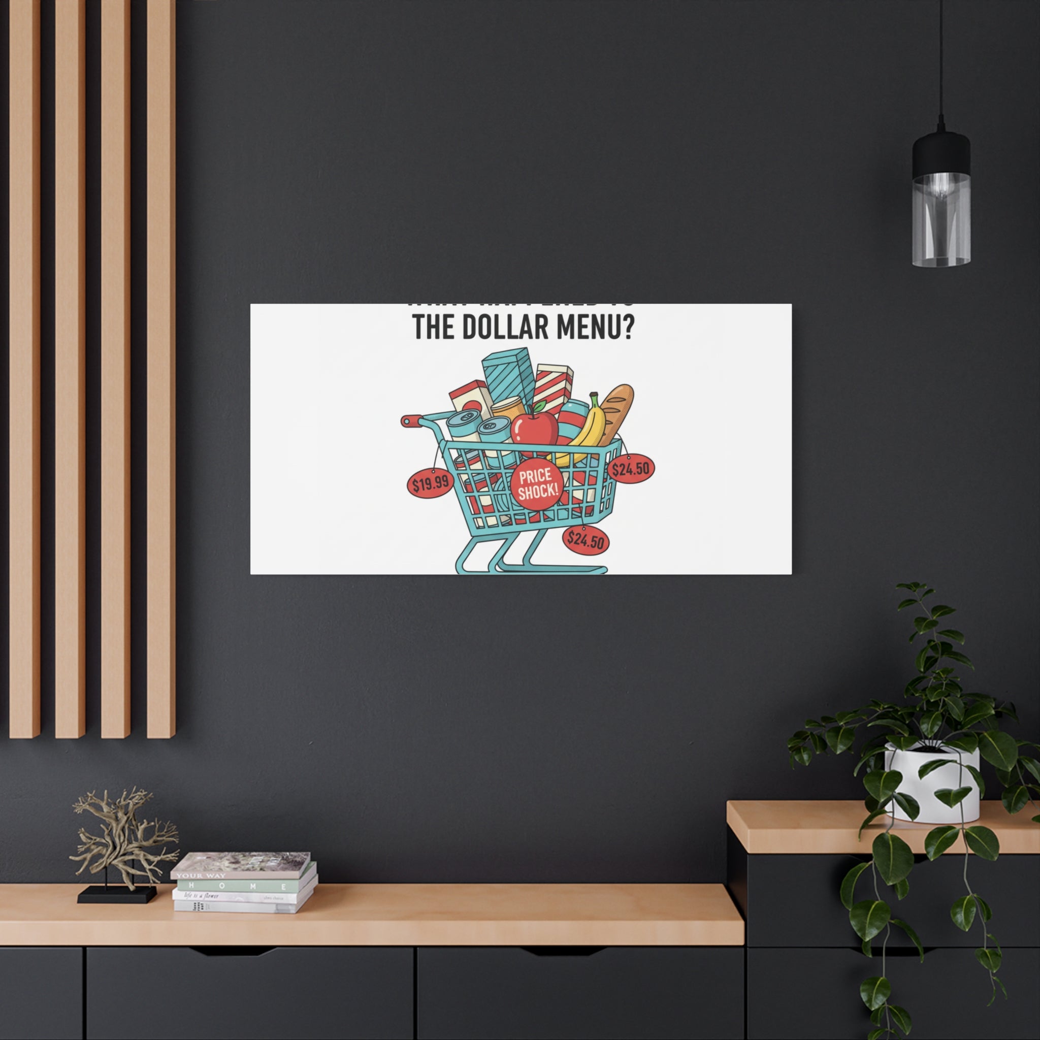 What Happened to the Dollar Menu? Canvas | Grocery Prices Meme, Price Shock Wall Art