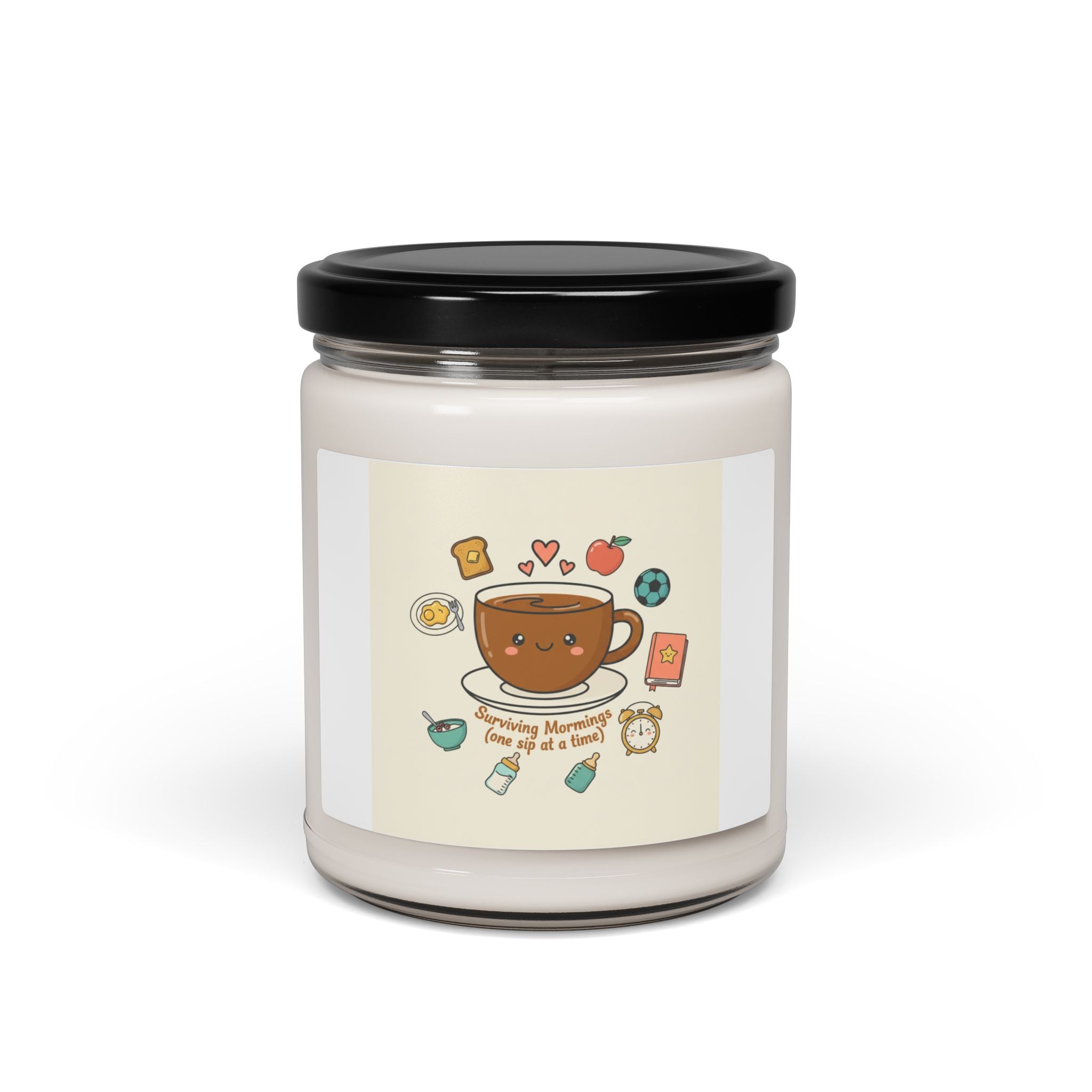 Morning Chaos Coffee Cup Candle | Scented Soy Candle, Parenting Morning Humor