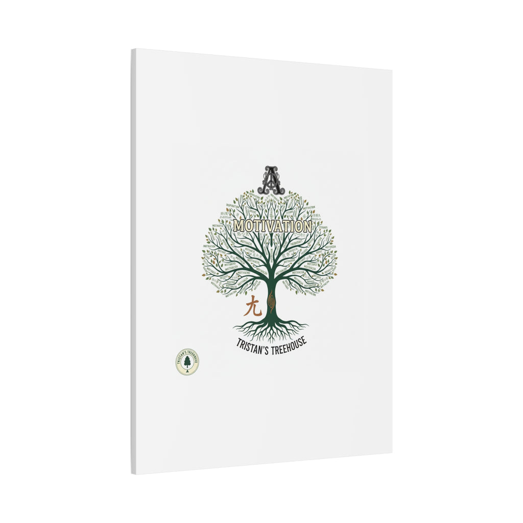 Handwritten Doodle Tree Canvas | Matte Stretched Wall Art