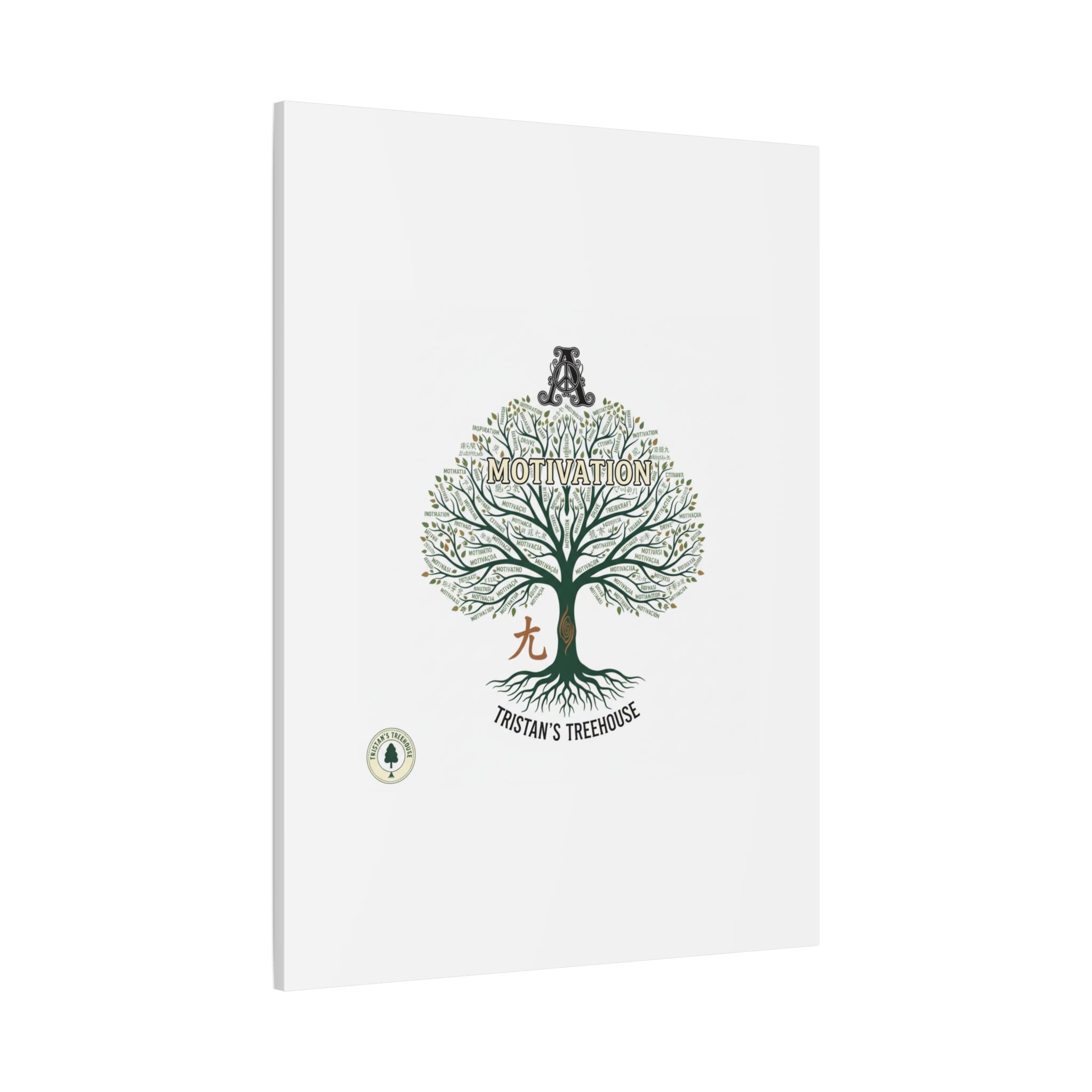 Handwritten Doodle Tree Canvas | Matte Stretched Wall Art