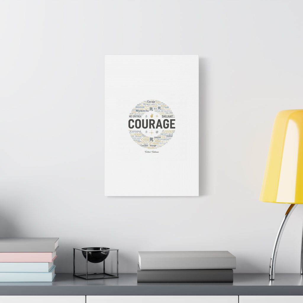 Courage Word Cloud Canvas | Fresh-Start Minimalism art print