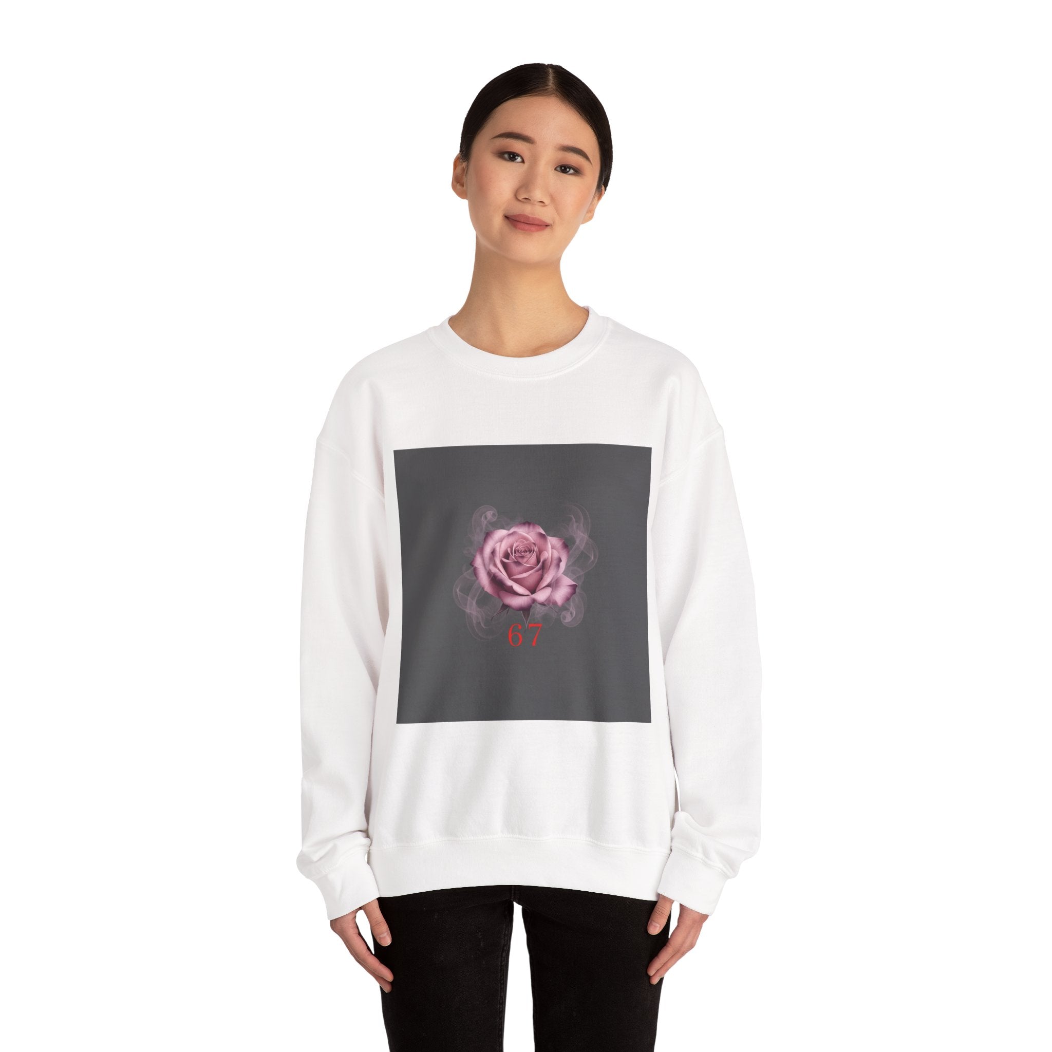 6 7 Valentine's Sweatshirt | Viral Gothic Rose Crewneck | 6 7 Meaning Dark Romance