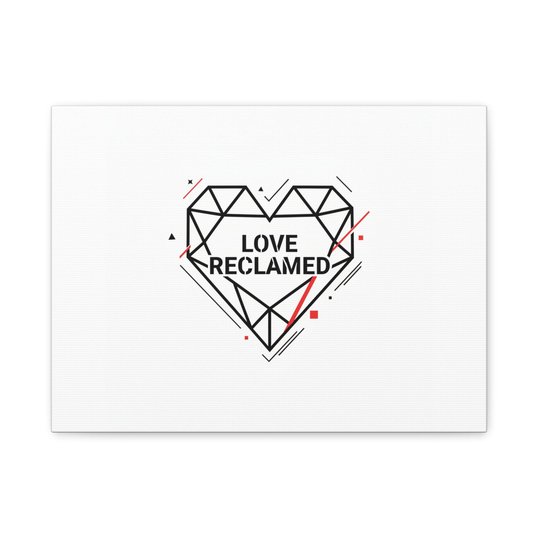 Love Reclaimed Canvas | modern heart design, minimalist love icon