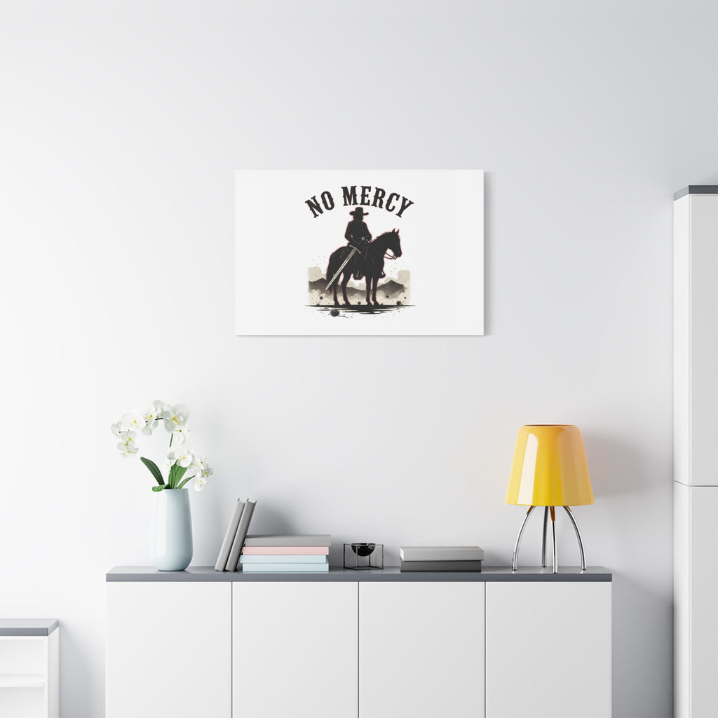 No Mercy Cowboy Skull Canvas | western skull art, gothic Americana