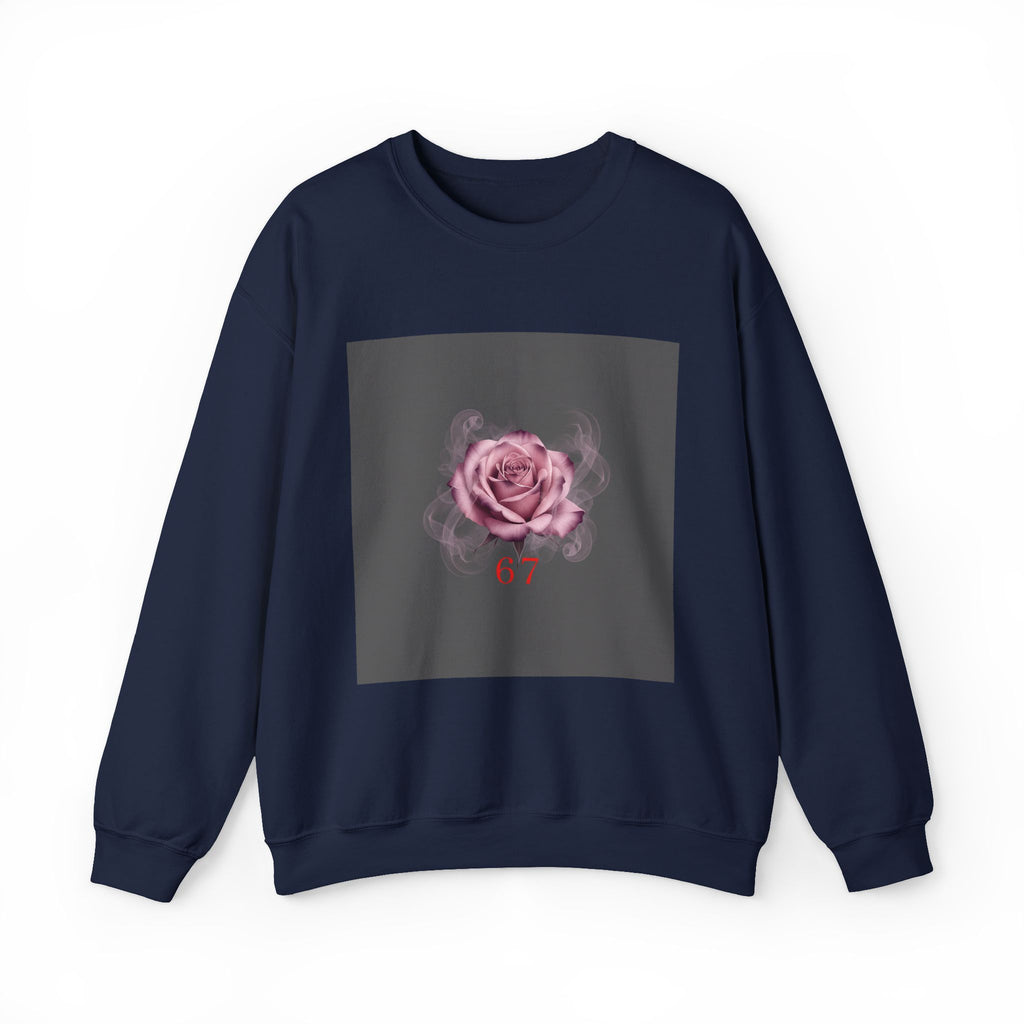 6 7 Valentine's Sweatshirt | Viral Gothic Rose Crewneck | 6 7 Meaning Dark Romance
