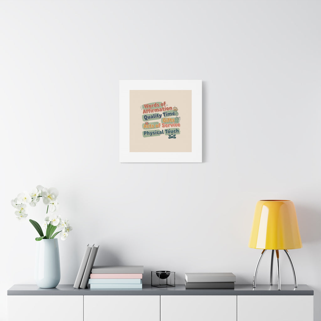 Love Languages List Matte Canvas Wall Art | love language meme, relationship humor