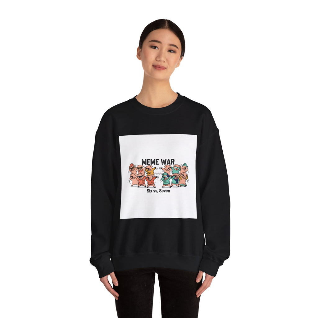 Meme War Graphic Sweatshirt, Disco Florals Retro Paisley