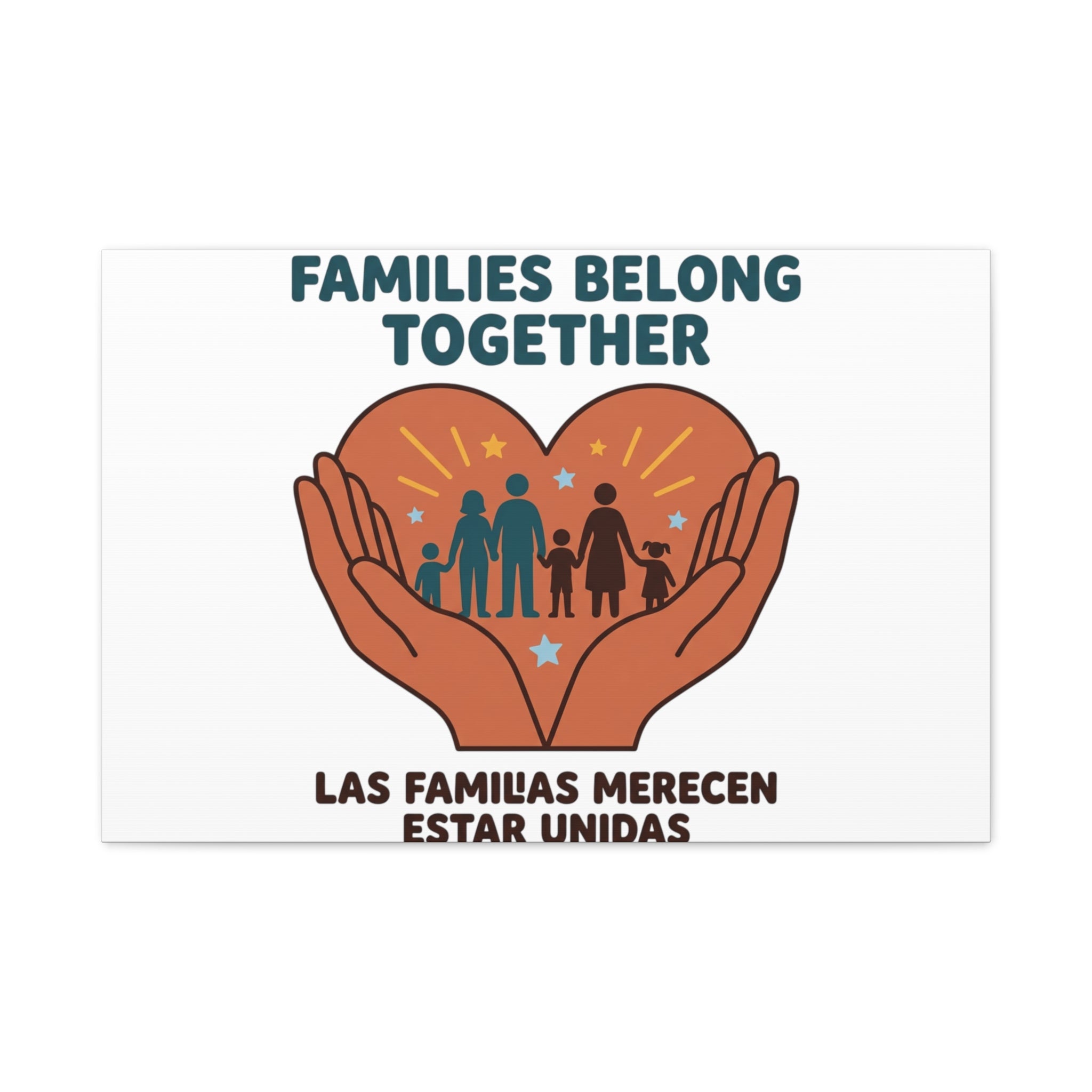 Families Belong Together Canvas | Family Unity, Bilingual Solidarity