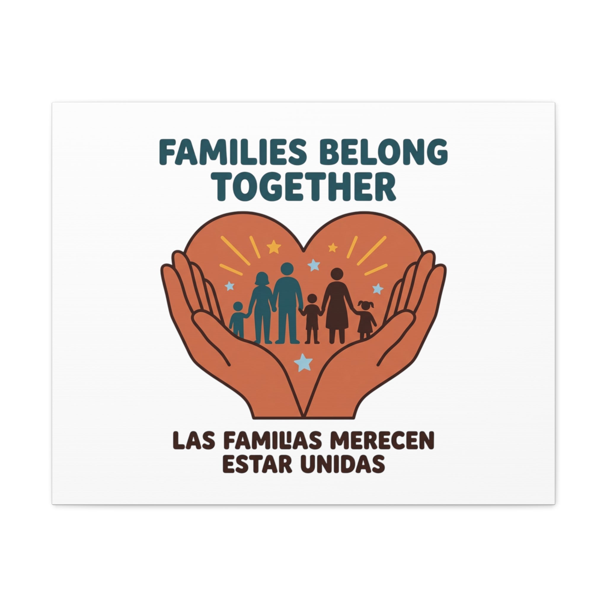 Families Belong Together Canvas | Family Unity, Bilingual Solidarity