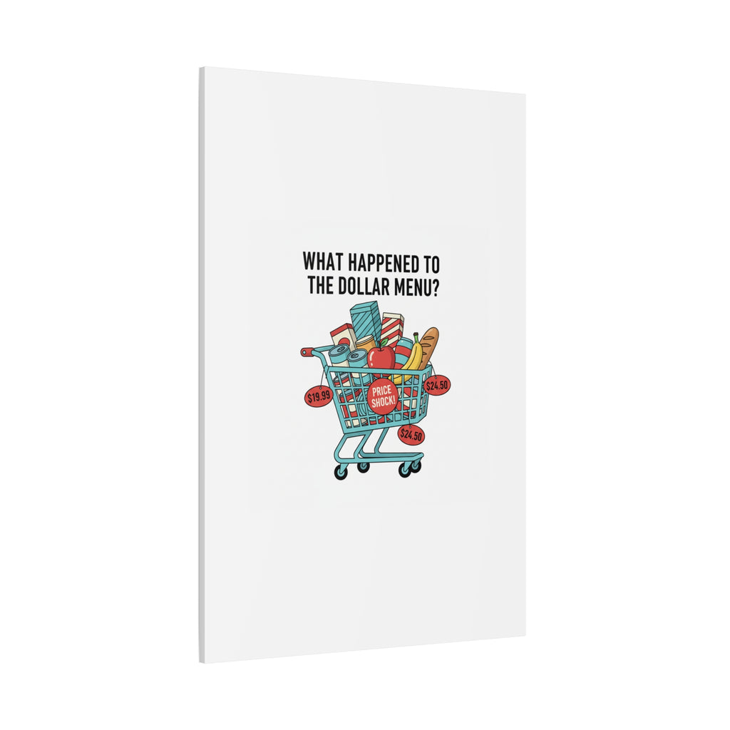What Happened to the Dollar Menu? Canvas | Grocery Prices Meme, Price Shock Wall Art