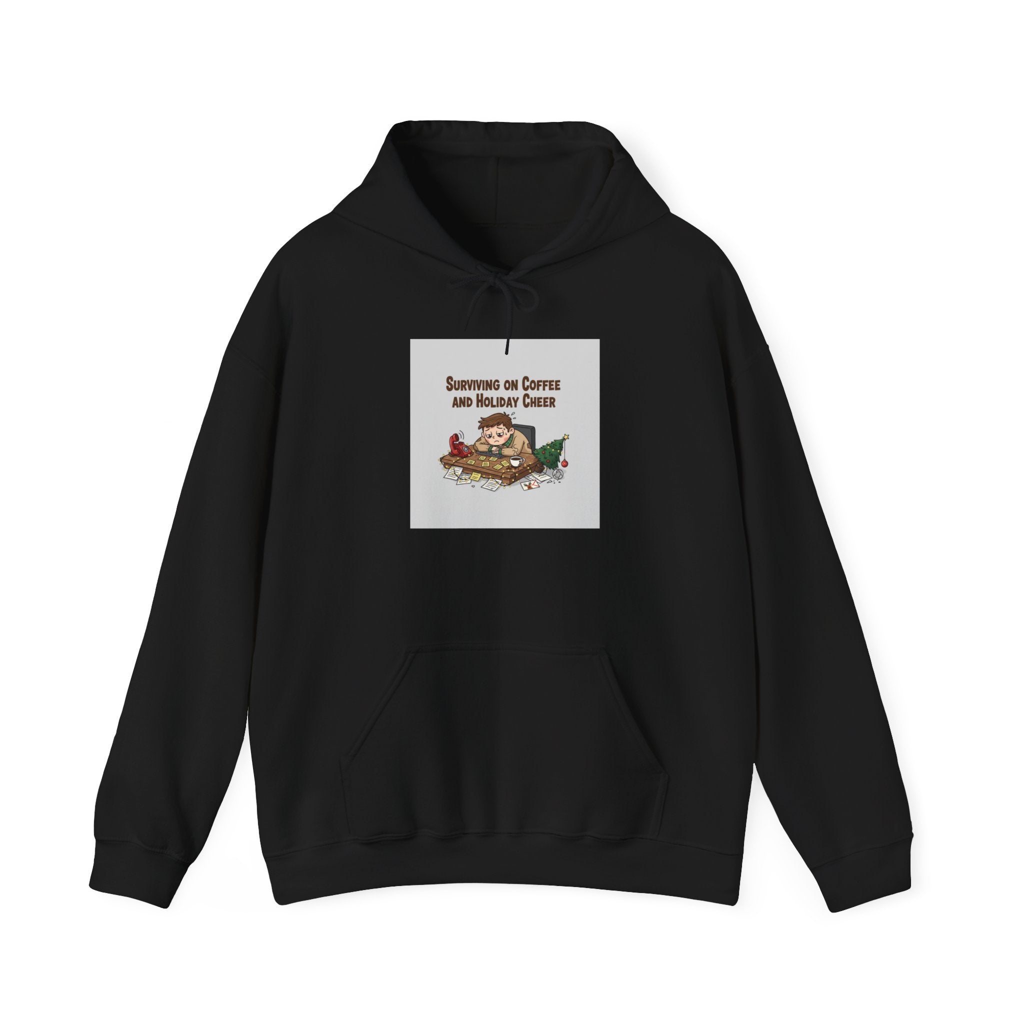 festive but tired hoodie | holiday stress shirt, burnout meme