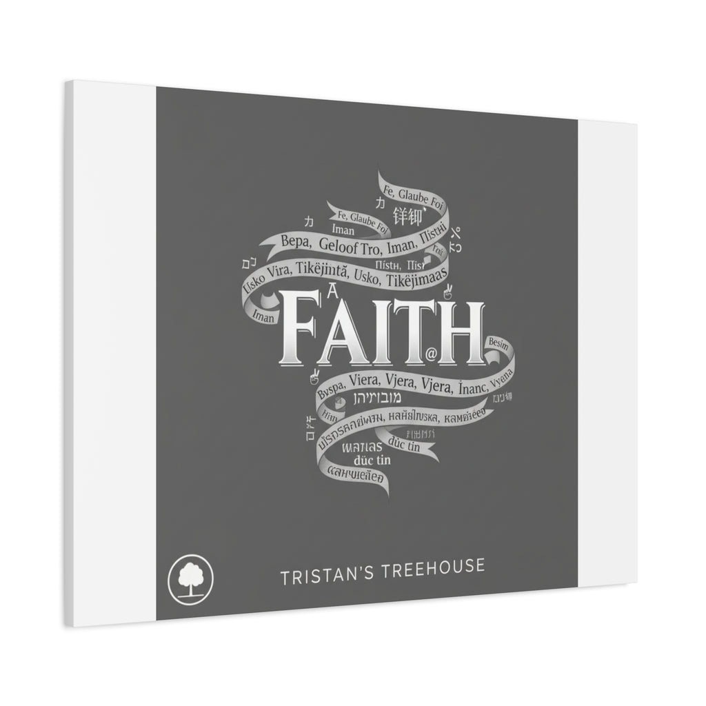 handwritten faith ribbon Canvas | sketch aesthetic, doodle design